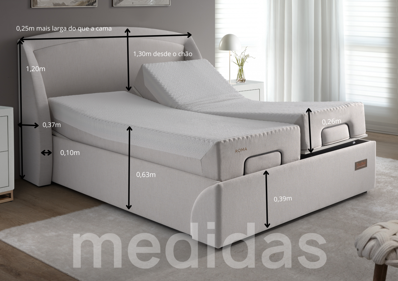 Conjunto Cama Articulada FlexiBed Roma - Imagem 3